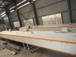 The first time drying section